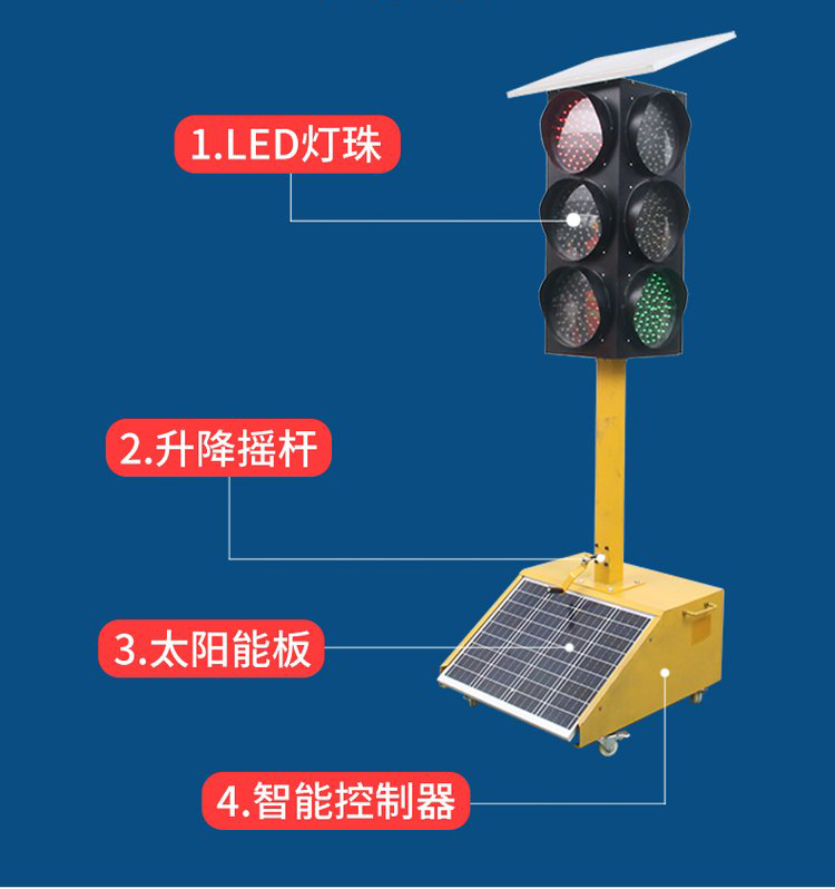 交通信號燈廠家講解太陽能交通信號燈的結(jié)構(gòu)